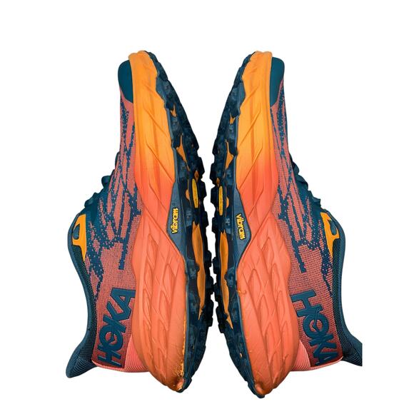 Hoka One One Speedgoat 5 Women’s SZ 10B Trail Running Shoes Blue Orange 1123158 - Picture 9 of 13